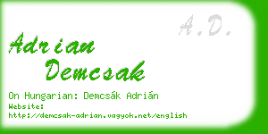 adrian demcsak business card